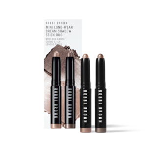 Mini Long-Wear Cream Shadow Stick Duo, Mini Long-Wear Cream Shadow Stick​ - Golden Pink<br>Mini Long-Wear Cream Shadow Stick - Smokey Topaz, 2 x 0.9g